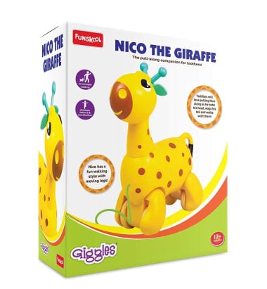 Funskool Giggles Nico The Giraffe Toddler Pull-Along Toy - Buy Online | i-robox