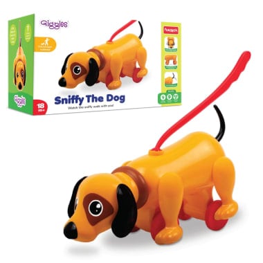 Funskool Giggles Sniffy The Dog Toddler Pull-Along Toy - Buy Online | i-robox